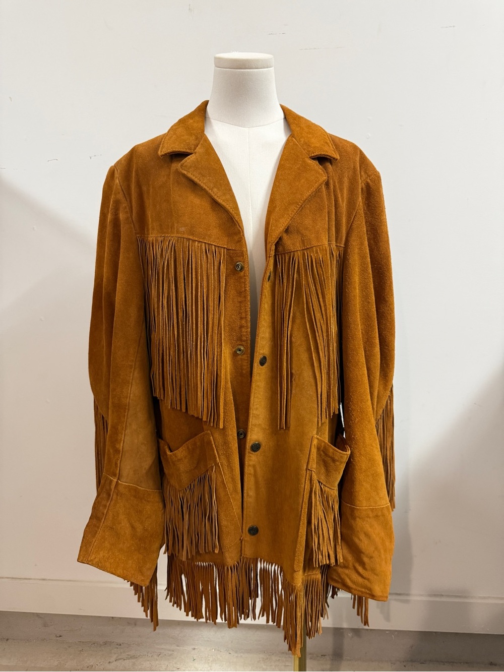 Lariat Leather Fringe Jacket XL Suede Western Cowboy Boho Festival 80s Vintage